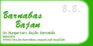 barnabas bajan business card