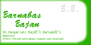 barnabas bajan business card